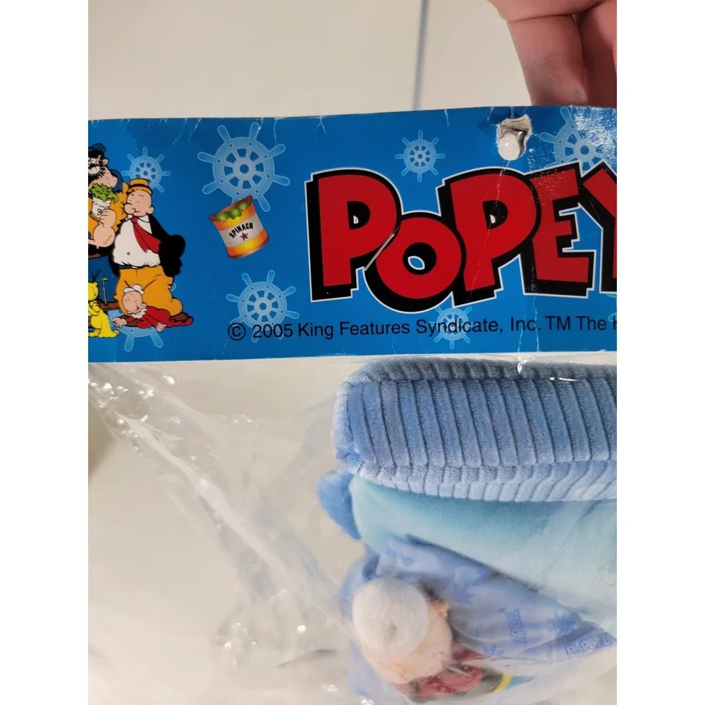 Popeye The Sailor Stuffed Plush Toy 2005 Bed Blue NIP NOS New Toy Collector‎